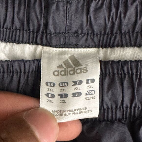 Adidas Track Pant Men 2XL Grey Red Zip Sleeve Retro Jogging Gymwear Baggy Street - Picture 5 of 16